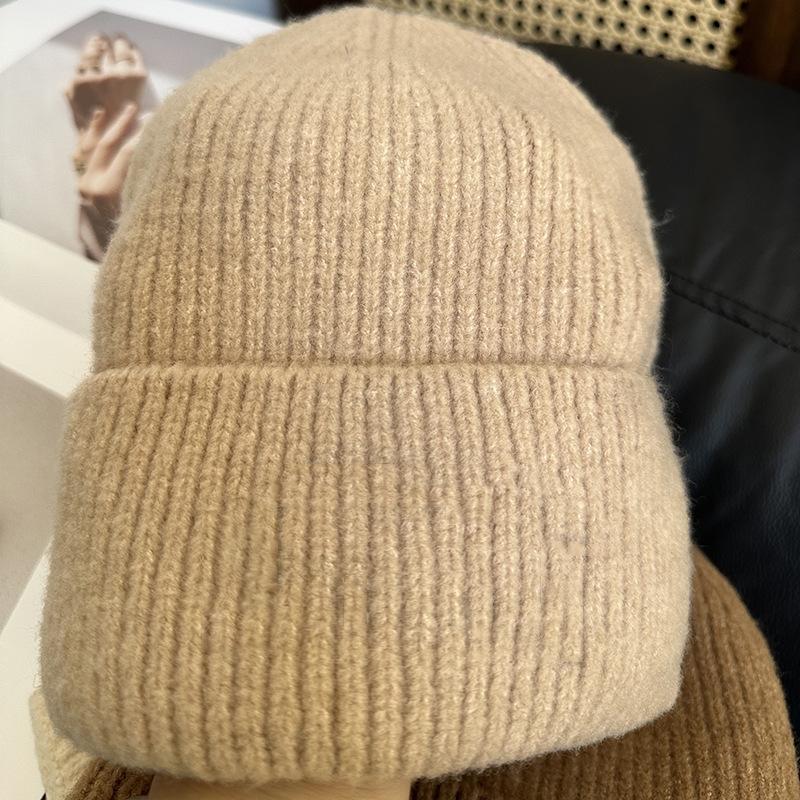 Hat Versatile 2025 Autumn and Winter Korean Version Wool Hat New Cute Kitten Hand Embroidered Warm Ear Protection When Knitting