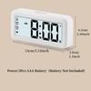 Battery Powered Digital Alarm Clock Backlight Auto Dimmer Timing Countdown 2 Alarm Snooze Table Clock 12/24H Magnetic LCD Clock
