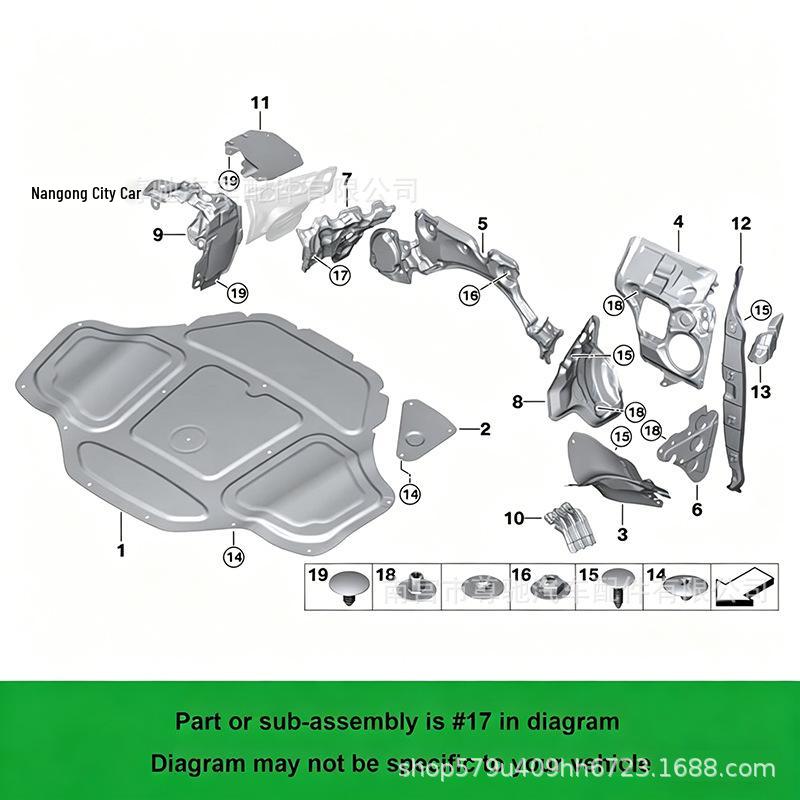 Volkswagen Sill Trim Buckle Set: Trunk Iron Clip 4B0867276A, 3B9867289