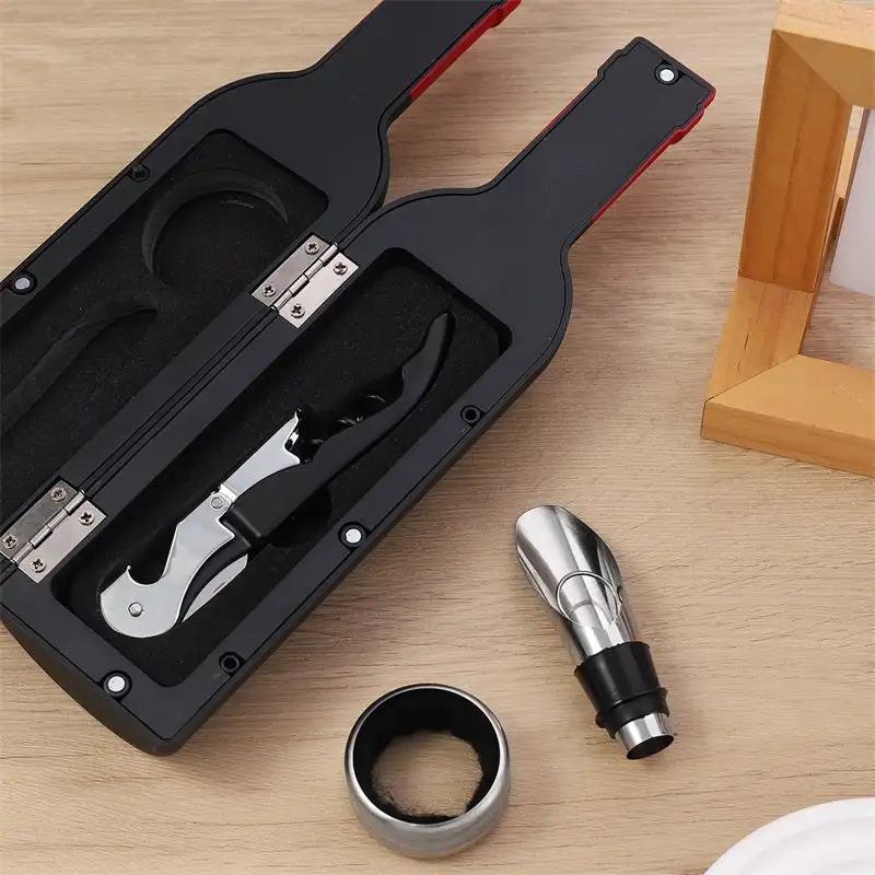 Wine Corkscrew Set Multifunctional Wine Corkscrew Set Red Wine Bottle Opener Stainless Steel Wine Opener Accessory Set