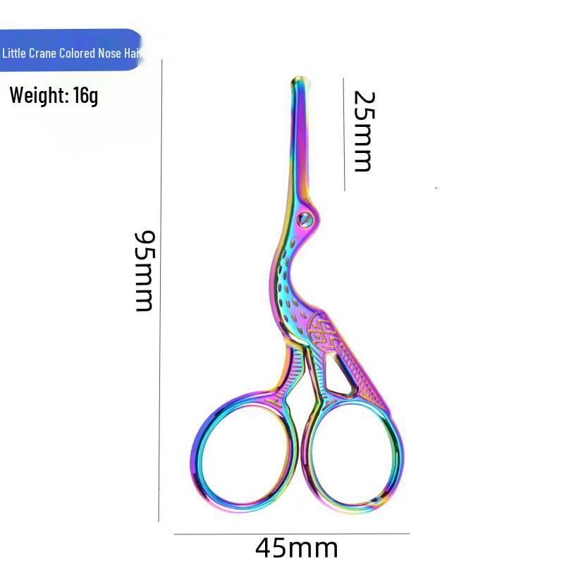 Creative Gold Crane Retro Titanium Thread Scissors for Cross Stitch and Tea Art