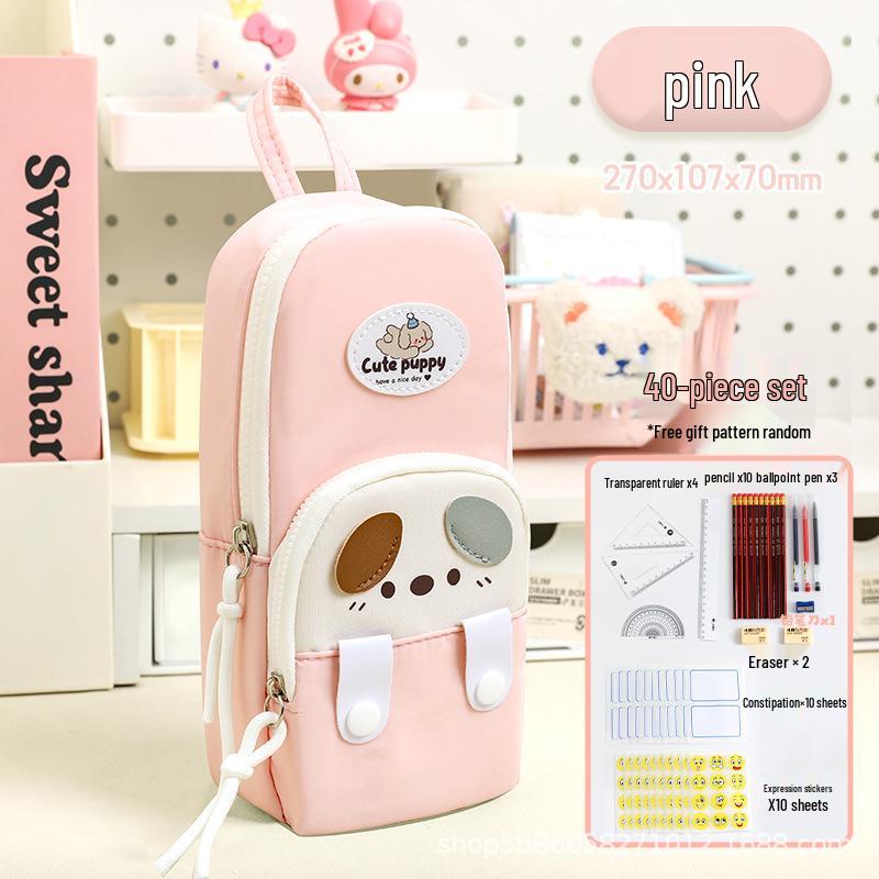 Cute Cartoon Handbag Pencil Case for Students - Stylish, High-Capacity Stationery Box