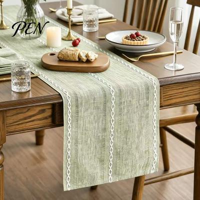 Home Decor Table Runner Cotton Linen for Dining Table, Nordic Minimalist Long Desk Kitchen Coffee Tea Natural Rustic