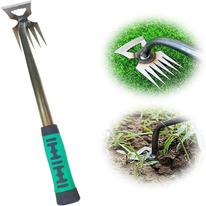 5/6/11 Tines Gardening Hand Weeder Tool Multifunctional Hand Weed Remover Uprooting Weeding Tool for Backyard Courtyard