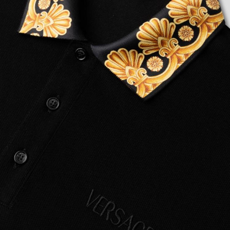 VERSACE Cotton Polo Shirt 1012260-1A10242-2B130