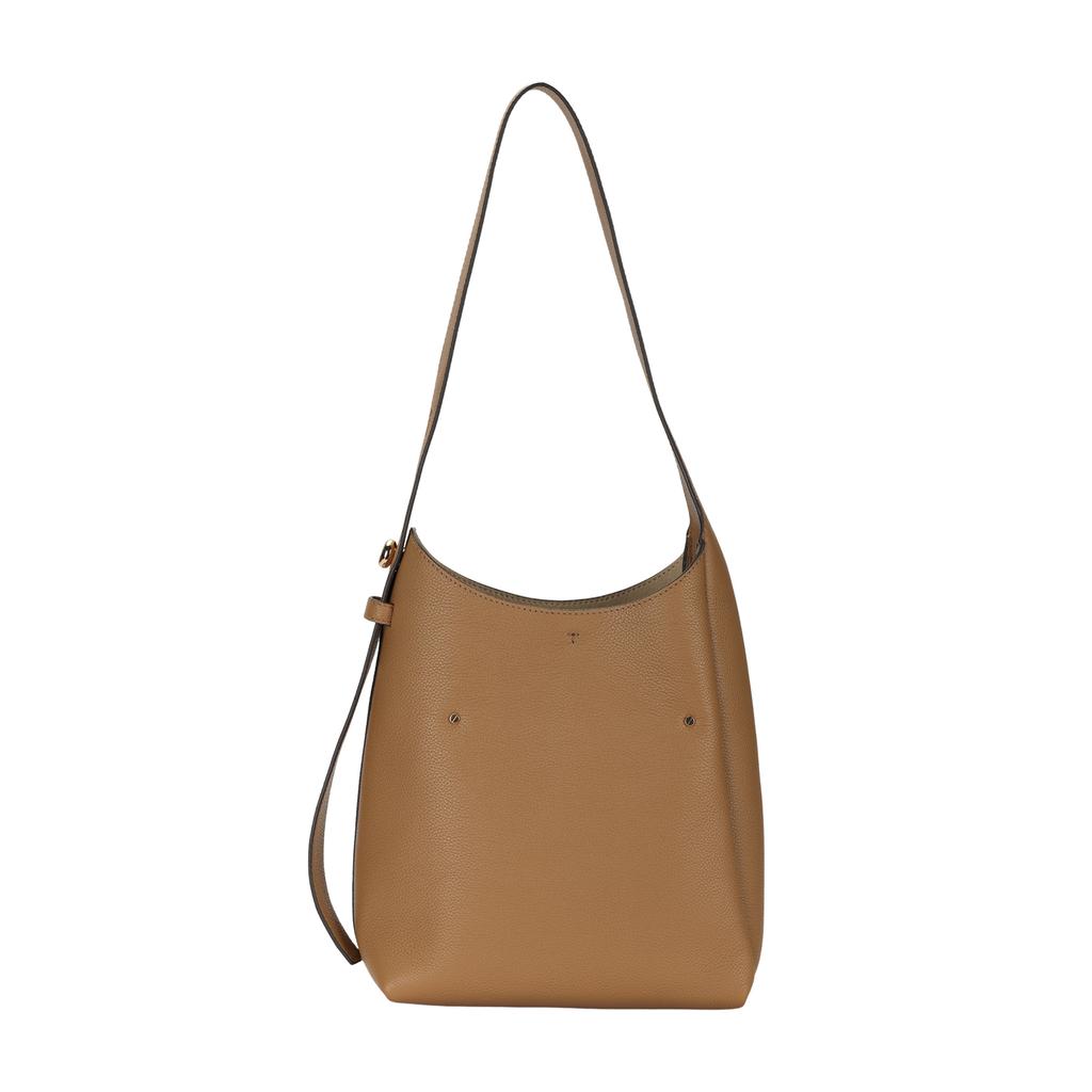 Tory Burch Romy Minimalist Solid Color Design Leather Shoulder Bag Small Women Shoulder Bag Tiramisu 175172-227