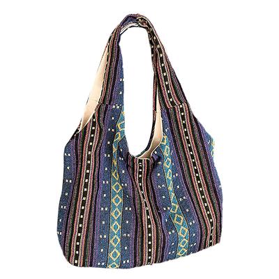 Lady Underarm Bag Fashionable Lightweight Casual Shoulder Bag Simple Handbags for Shopping Dating Navy Blue Free Size