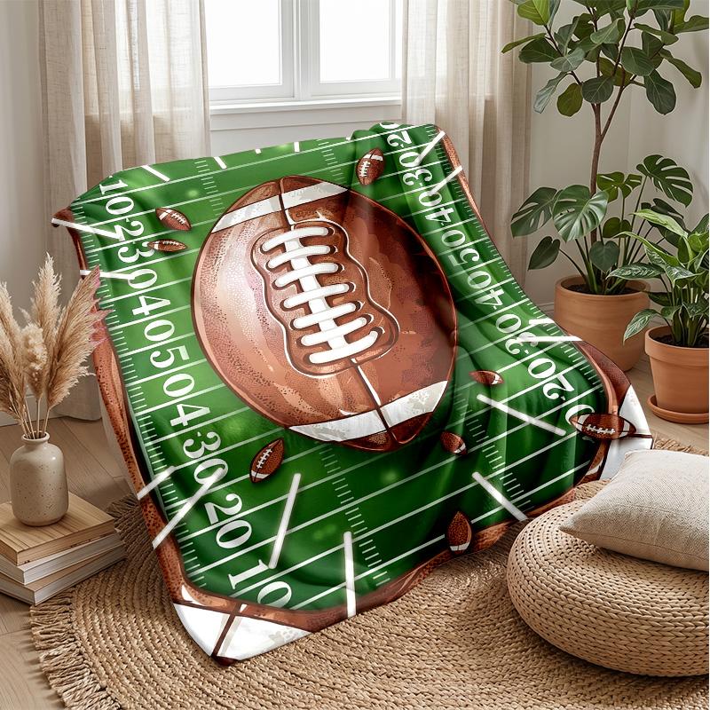 American Football Showdown Fire vs Lightning blanket Personalized Name Flannel Blanket Soft Cozy Plush Throw for Sofa Bed Lightweight Home Decor