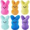 Peeps Plush Bunny Rabbit Peep Easter Toys Goodie Bag Fillers Carnival Prizes Assortment Kids Egg Filter Party Favors Cuddly Stuffed Fluffy Huggable