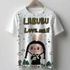 Girl Pink T-shirt Cotton Cute Anime Tees Short Sleeve Trend Kawaii Cartoon Kids Casual Street Clothes Party Birthday Gift