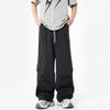 Spring and autumn new casual overalls straight wide-leg pants sports men's and women's versatile pants men's