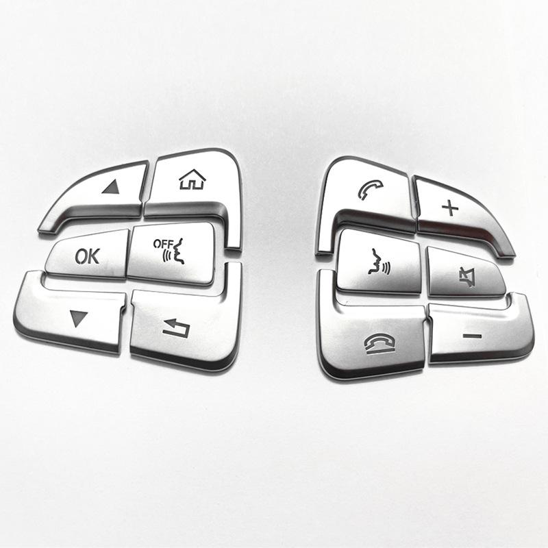 Dekorative Aufkleber für Lenkradtasten von Mercedes C-Klasse & GLC/GLE/GLS/GLA/CLA.
