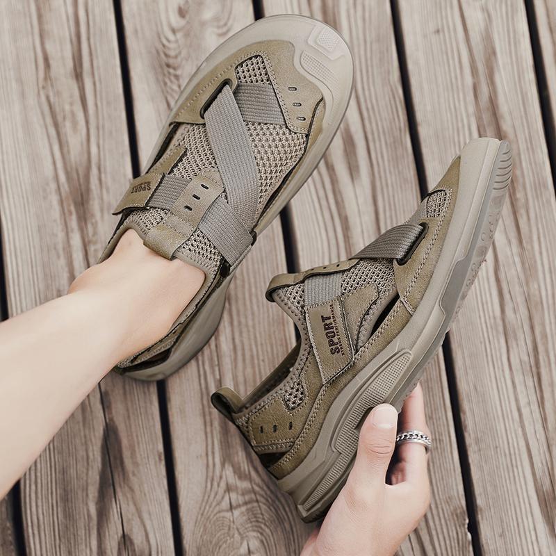 Herr Romerska Sandaler Utomhus Andningsbara Mjuka Sula Strandskor Klassiska Herr Vattenskor Snabbtorkande Casual Vandringsskor Herr Sneakers