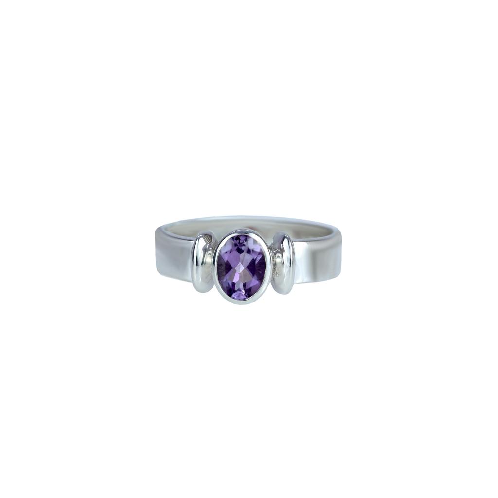 Zarter gelber Citrin Bandring, Massiver 925er Sterling Silber Ring, Versprechensring für Frauen, Kleiner Ring, Solitärring, Geschenk für Sie