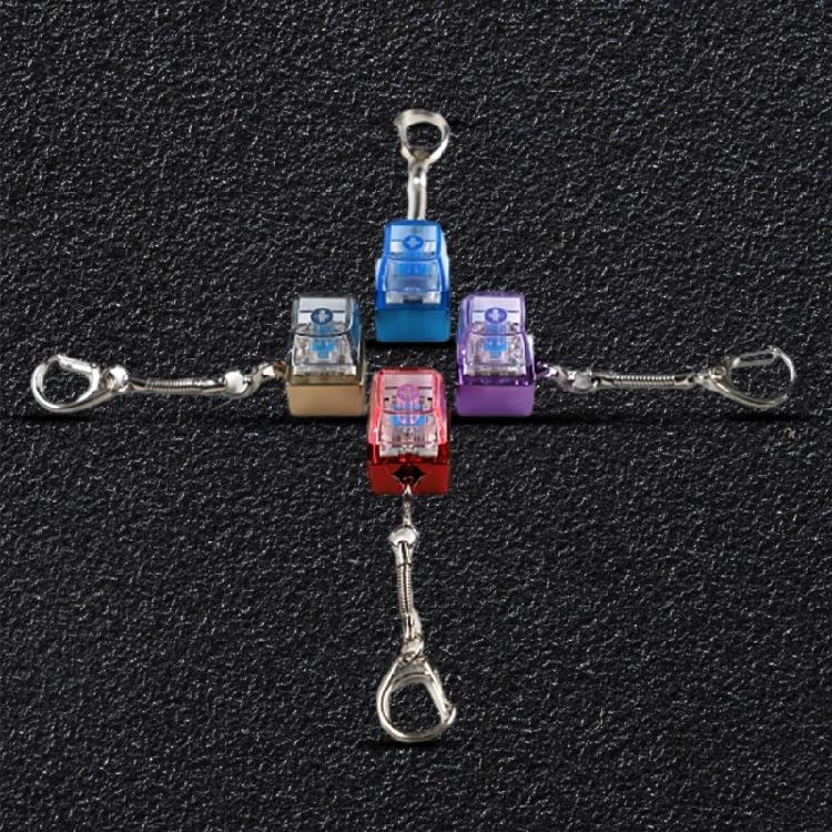 Stress Relief Keychain Mechanical Keyboards Keys Tester Keychain with Dynamic Color Zinc Alloy Base Cover For Durability