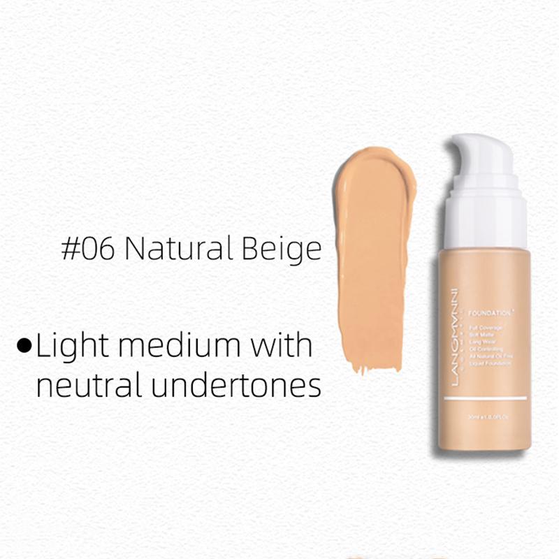 Langmanni New Product On The Shelves of Foundation Liquid Matte Oil -controlled Concealer Foundation Foundation