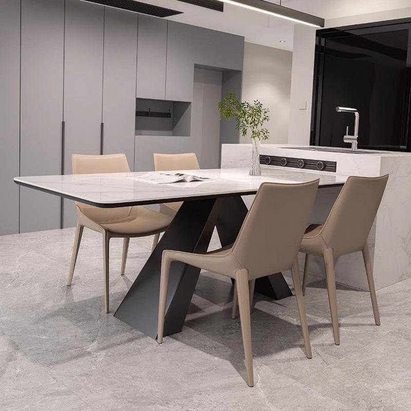 Nordic Luxury Saddle Leather Dining Chair - Modern Minimalist Italian Design