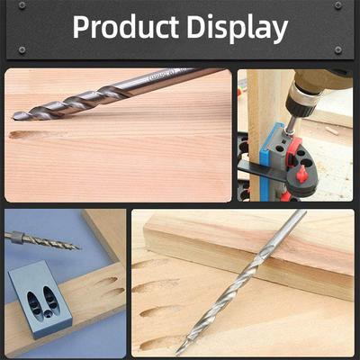 9mm 9.5mm Twist Step Drill Bit With Stop Collar Set For Kreg Pocket Hole Jig Guide Kit Woodworking Inclined Hole Drilling Tools