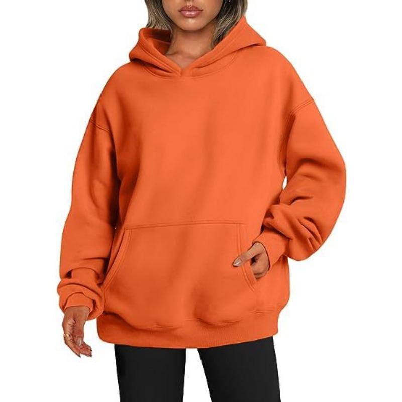 Autumn Thick Hooded Sweater Women's Hooded Pullover Sweatshirt Solid Color Oversized Loose Casual Sweatshirt