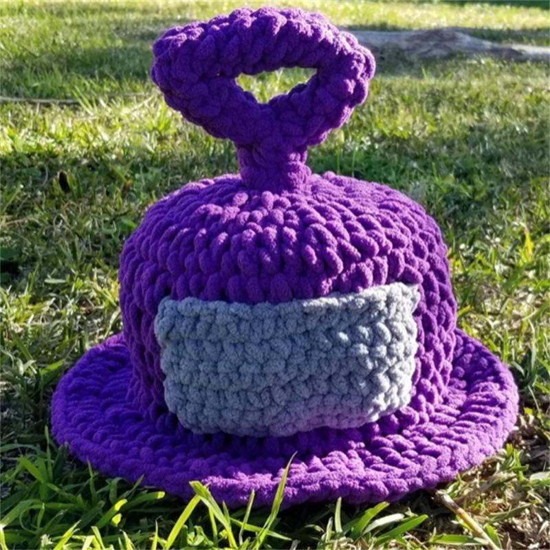 Creative Hand-knitted Woolen Hat, Funny Parent-child Mask, Roman Knight Hat