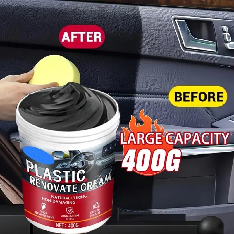 Automotive Plastic Renewal Refurbishing Cream Refinishing Agent Dashboard Tire Blackening Wax Scratch Remover 400g
