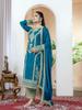 Women Designer Party Wear Salwar Kameez Indian Bollywood Heavy Chinon Silk Salwar Suit Dress