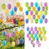 24 Pieces Easter Decoration Eggs 6x4cm Tree Basket Ornaments for Window Party Home
