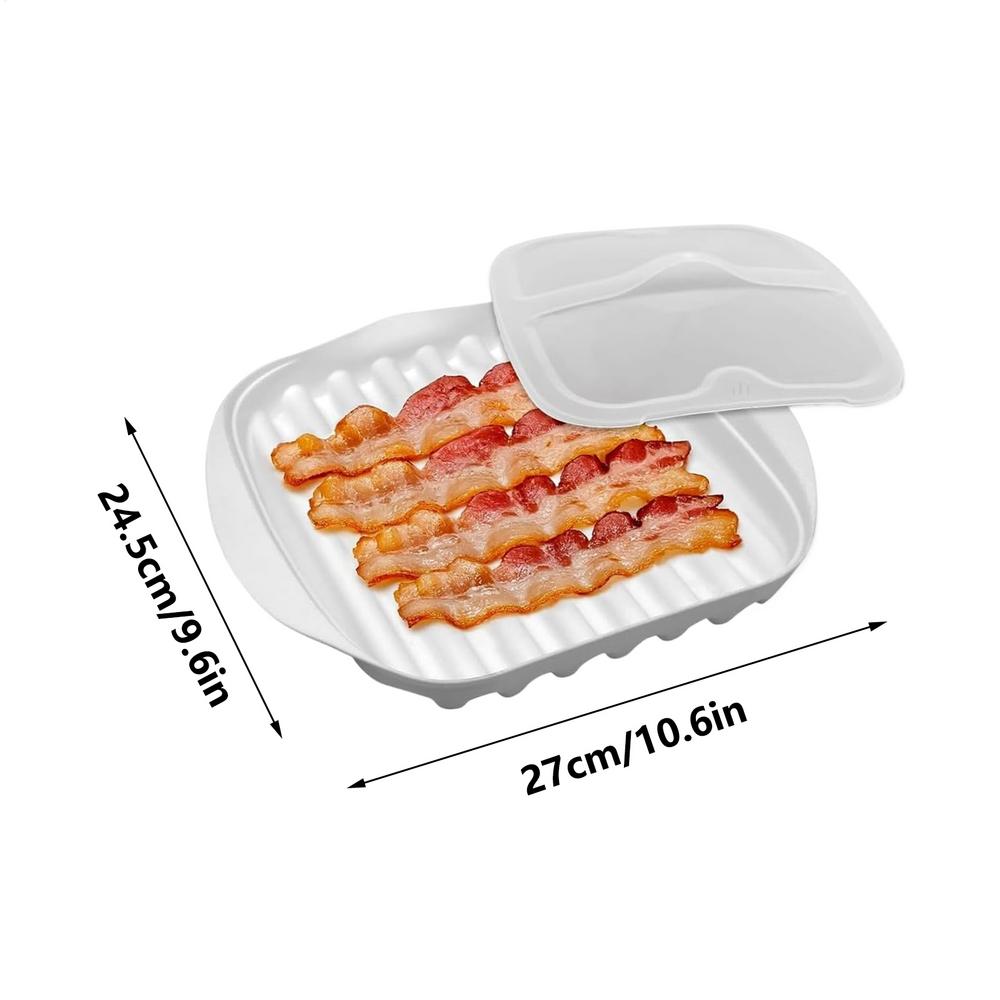 Cottura per Bacon da Microonde Antiaderente per Alimenti Cottura Multifunzione per Bacon Hot Dog Salsiccia Pizza Articoli per la Cucina di Casa