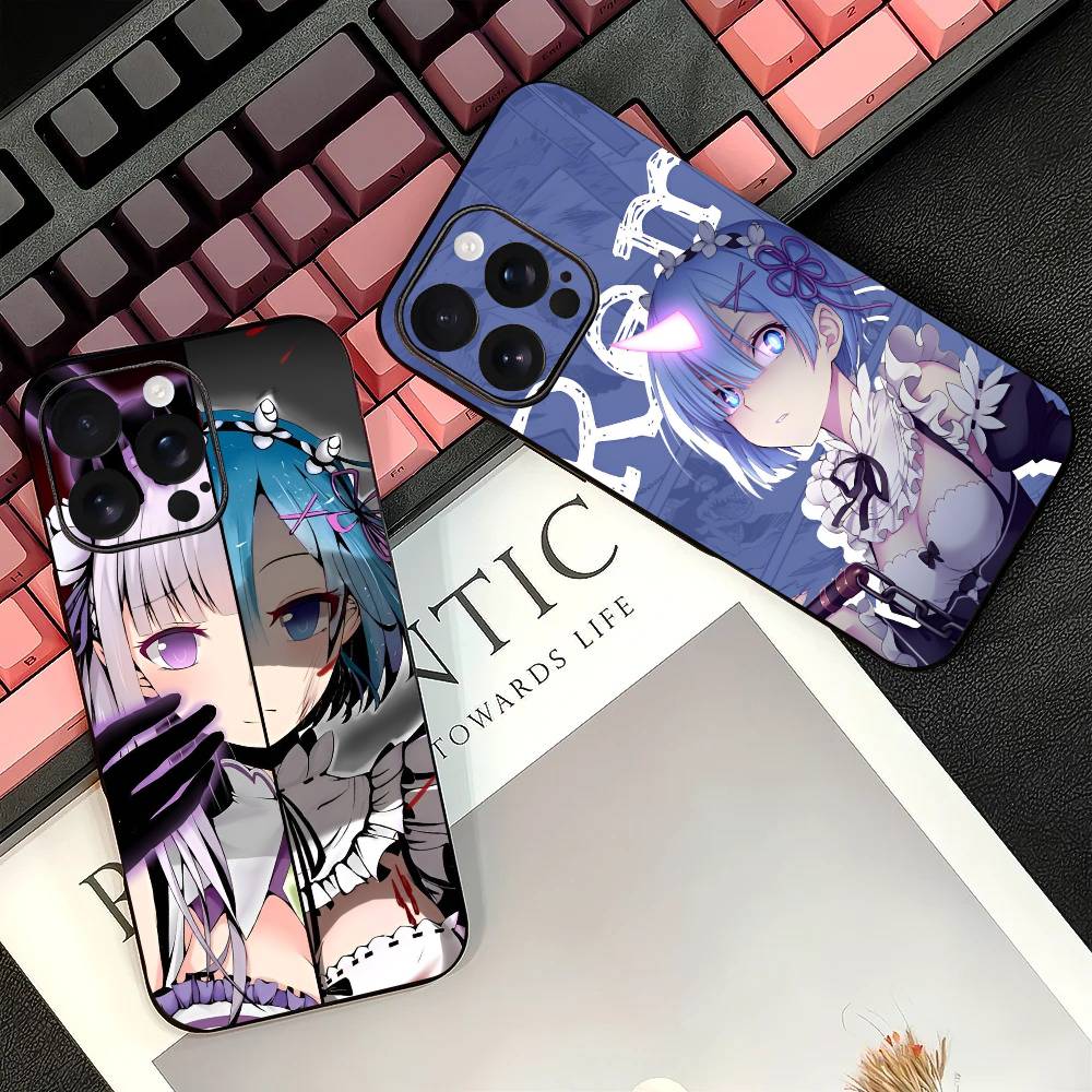 ReZero Rem Phone Case Silicone Soft For IPhone 17 Air 16 15 14 13 12 11 Plus Pro Max Plus