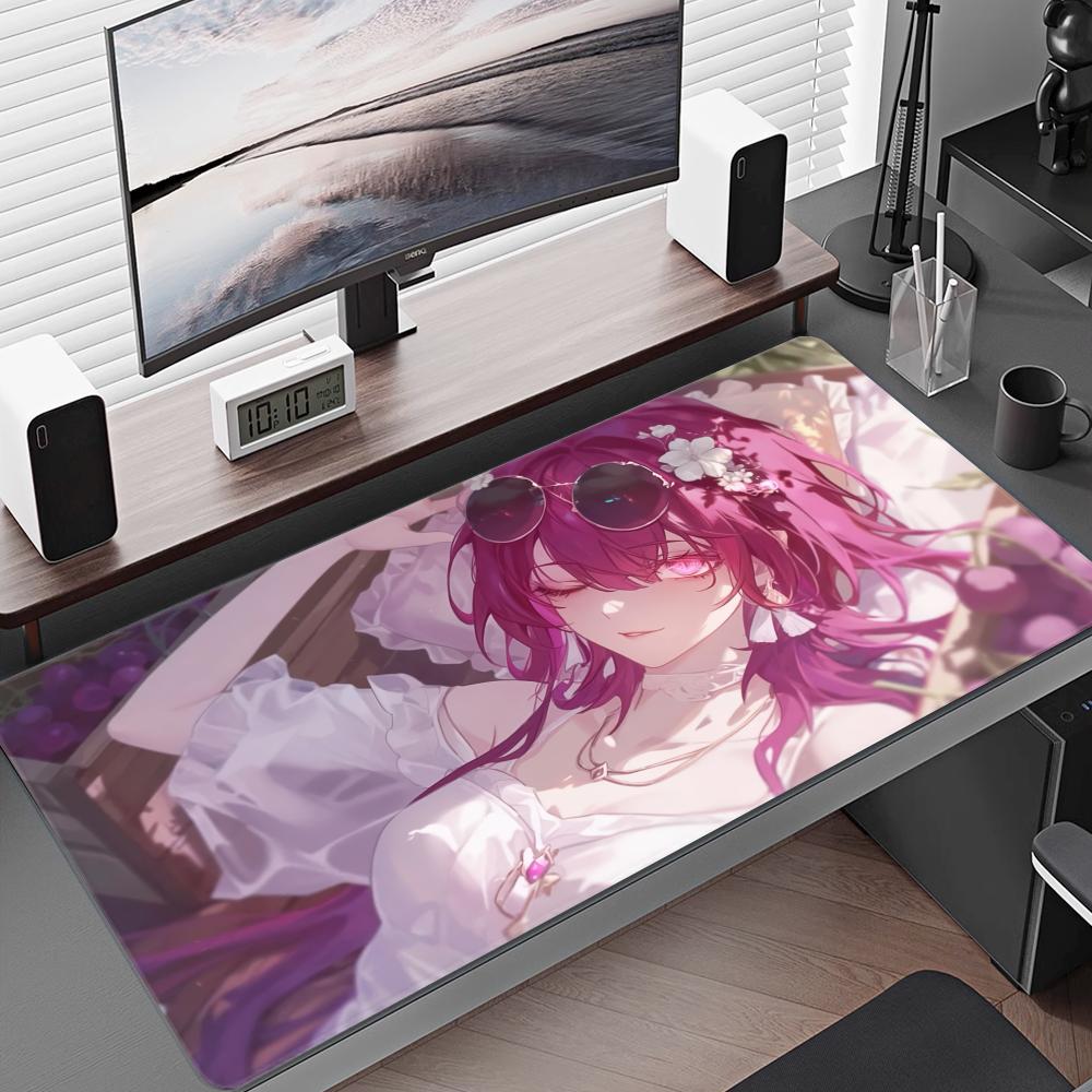 HYBXAXC Mouse Pad game fantasy H-Honkai Star Rail Kafka Mouse Pad Large Thick Desk Pad Stitched Edges Gaming Mouse Mat for PC HD