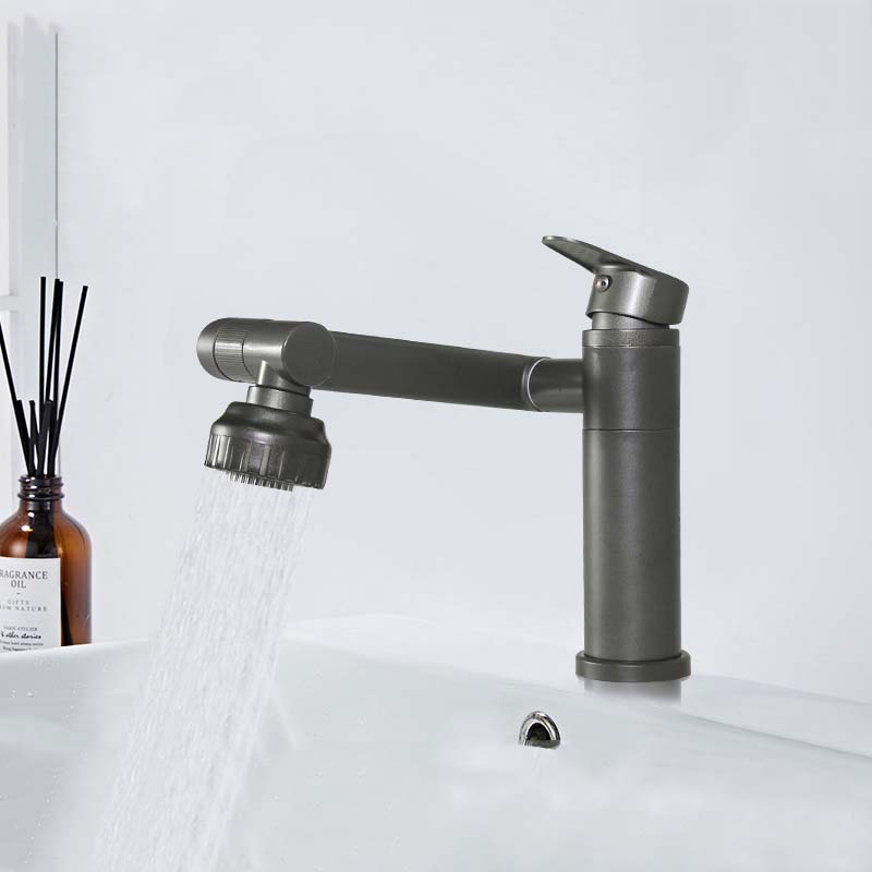 Multifunction Bathroom Faucet Gold Sink Faucet Hot Cold Water Mixer Crane Deck Mounted Universal Water Taps Black White