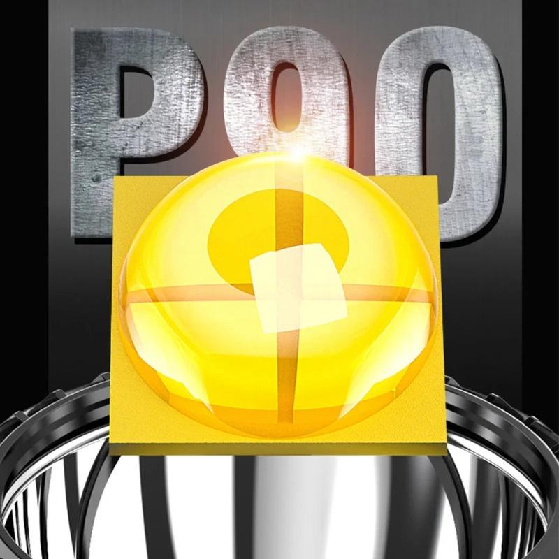 High Light LED Searchlight 1200mAh Long Range Torch USB Rechargeable Work Light P90 Waterproof Floodlight Powerful Flashlight