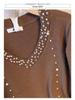 Elegant Plus Size Beaded Knit Sweater for Women - Winter Fashion for Curvy Figures