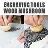 1Pc Wooden Mushroom Roller Paper Printing Ink Rubbing Use Art Craft Printing Tool