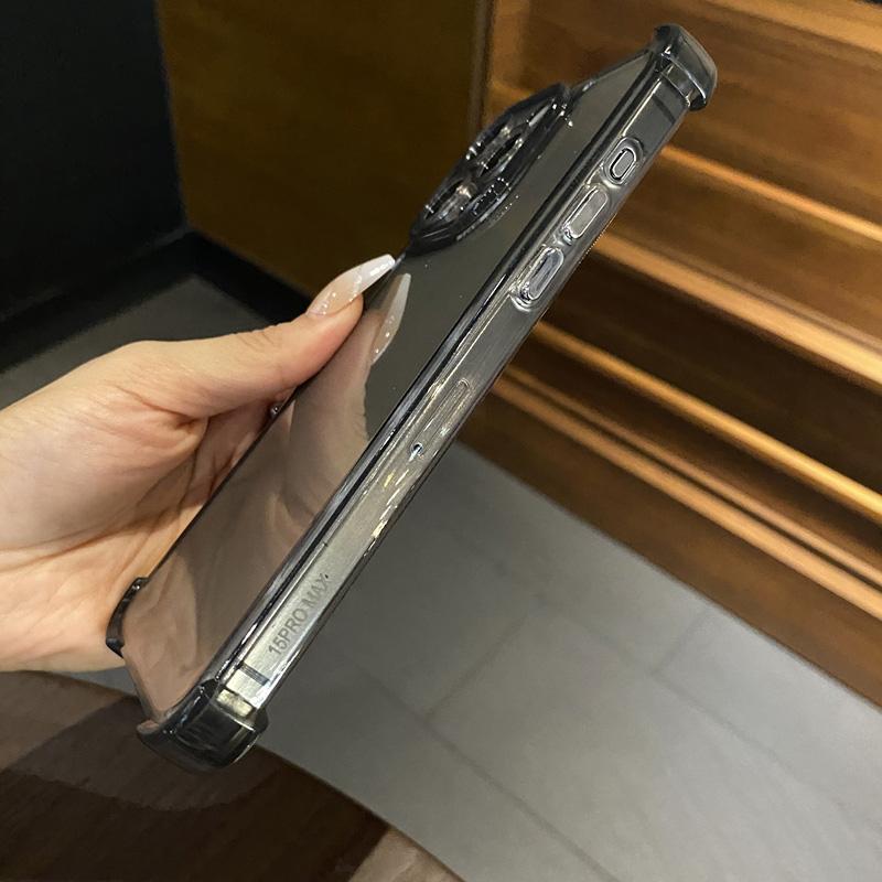 Shockproof Transparent Soft Phone Case For iPhone 16 Pro 15 14 Plus 13 12 11 Candy Color Camera Protection Silicone Bumper Cover