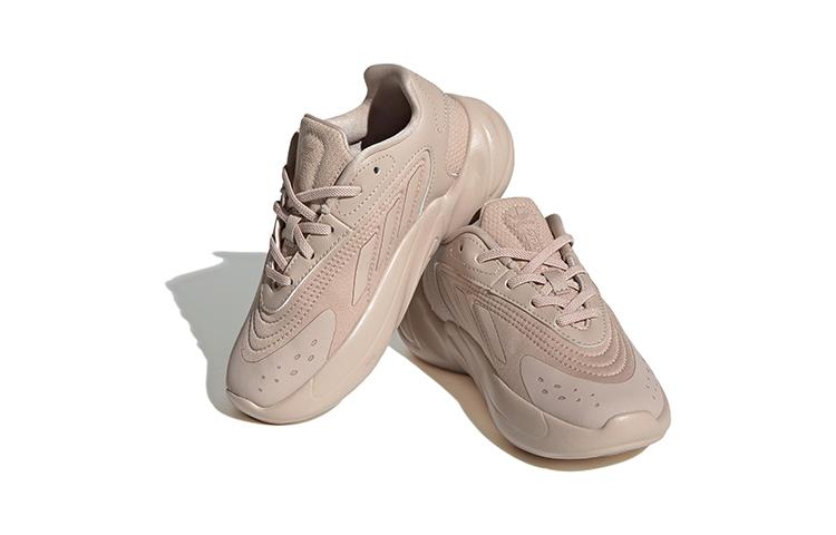 Adidas Originals Ozelia Fabric Abrasion Resistant Low top Kids Lifestyle Shoes Pink Children Aged 3 7 Years Old HQ1611