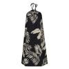 Women's Summer Fashion Casual Off Shoulder Printed  Neck Tie Loose Dress