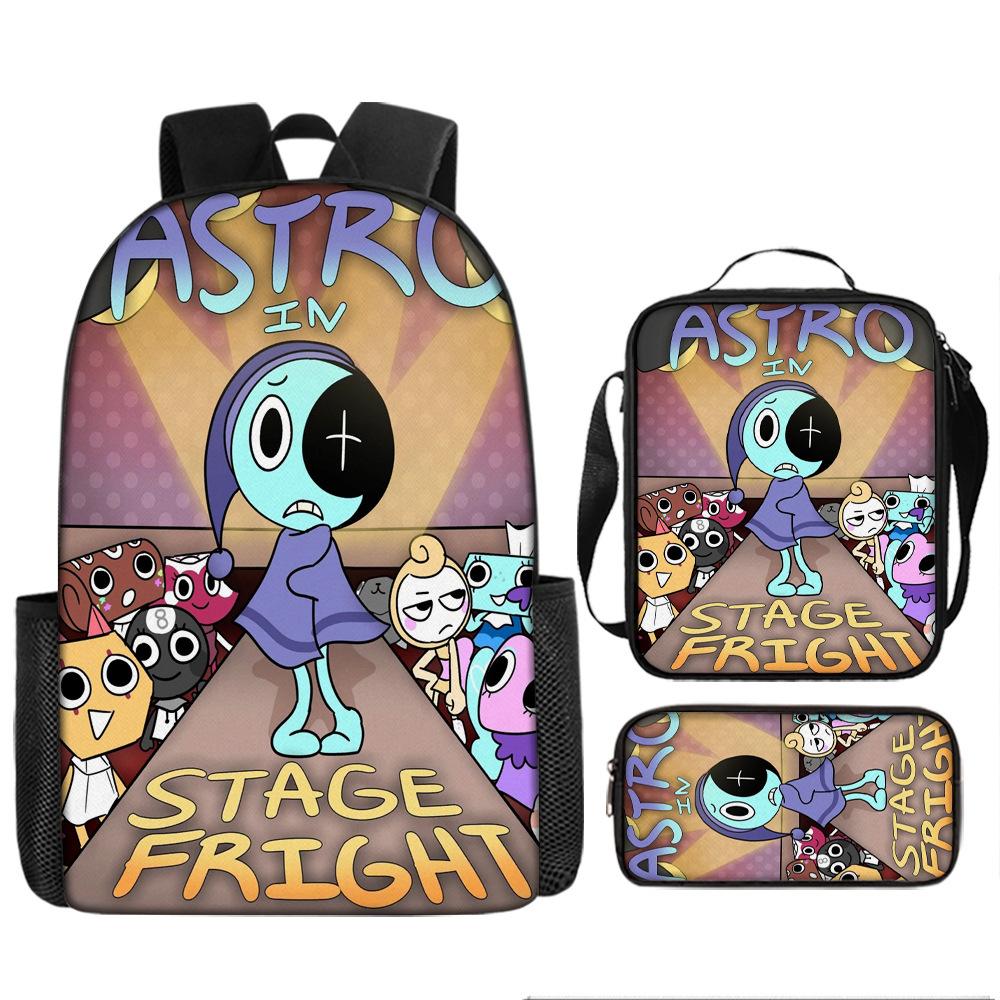 Dandy'S World Student School Bag Dandy'S World Cartoon Cute Backpack Three-Piece Set Satchel Bag Pencil Case