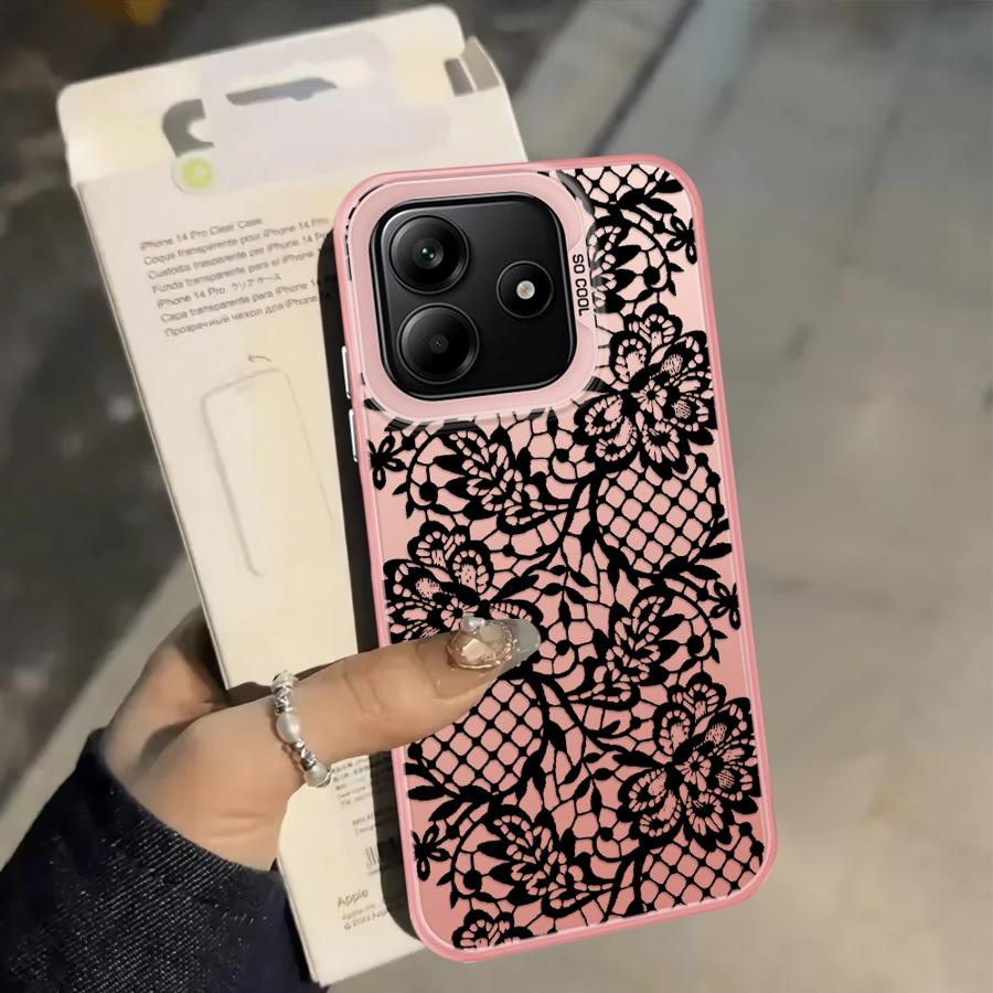 Back Phone Cover Case for Xiaomi Mi 12T Pro 13T 11 Lite Black Cool Lace