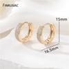 New Simple Gold Plated Brass Hoop Earrings For Women Trendy Round Circle Huggie Earring Party Jewelry Gift