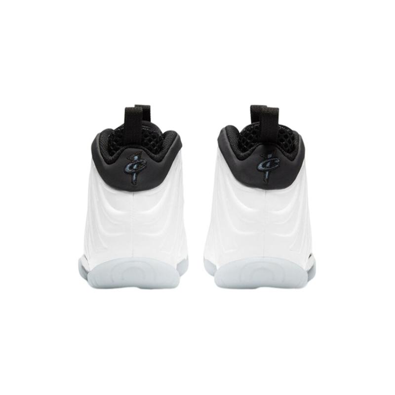 Nike Foamposite One Little 'Home' High-Top Vintage Basketball Shoes White Black Children Aged 3-7 Years Old Sneakers CZ2549-100
