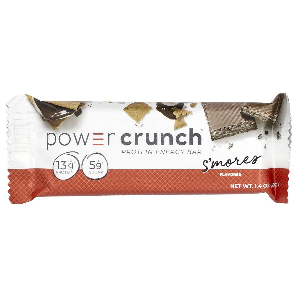 Power Crunch Protein Energy Bar, S'mores, 12 Count, 40G (1.4Oz) Each