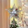 Tree Topper Charming Christmas Decoration Vintage Lighted Tree Topper With Bell For Window Display Table Showcase Holiday Home