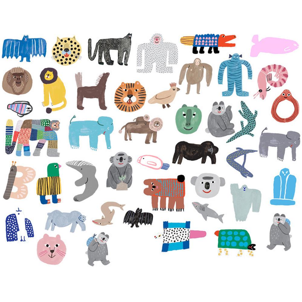 Cute Animal Stickers Funny Personalized Animal Stickers New Hand-Painted Decals for Journal Diary Scrapbook Photo Album Decor