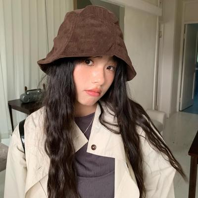 Koreanischer Retro Plissee Damen Bucket Hat - Stilvolles, lässiges, gesichtsschlankendes Design für Herbst/Winter