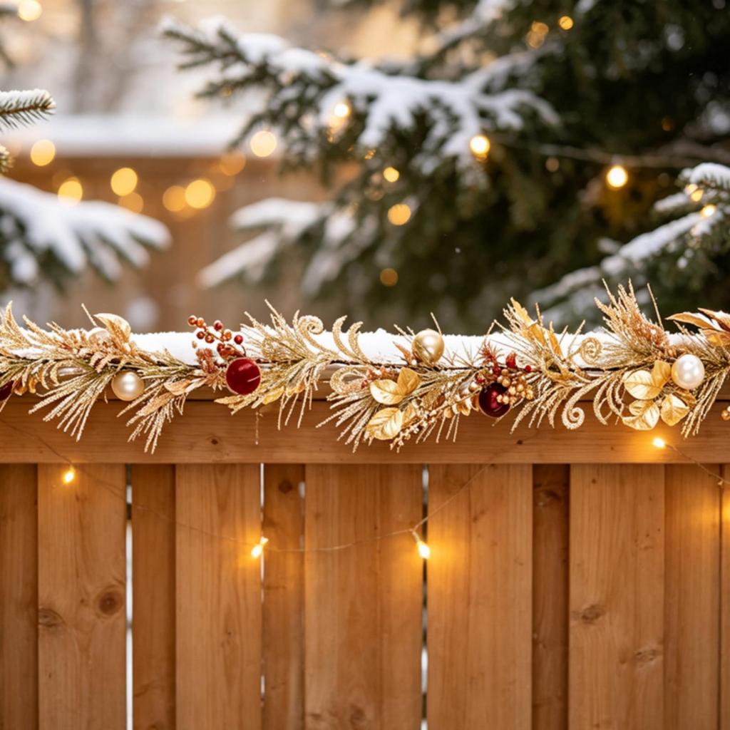 Christmas Garland with Ornaments Flexible Artificial Reusable for Mantel