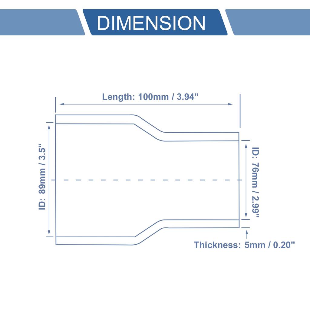 X AUTOHAUX Silicone Hose, Silicone Tube, Ragator Hose, Cooling Connection Hose, Universal Brake Hose,