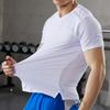 Sports T-shirt Men's Crew Neck Elastic Breathable Quick-Drying Short Sleeve Tennis Badminton Fitness Clothing Half-Sleeve Shirt