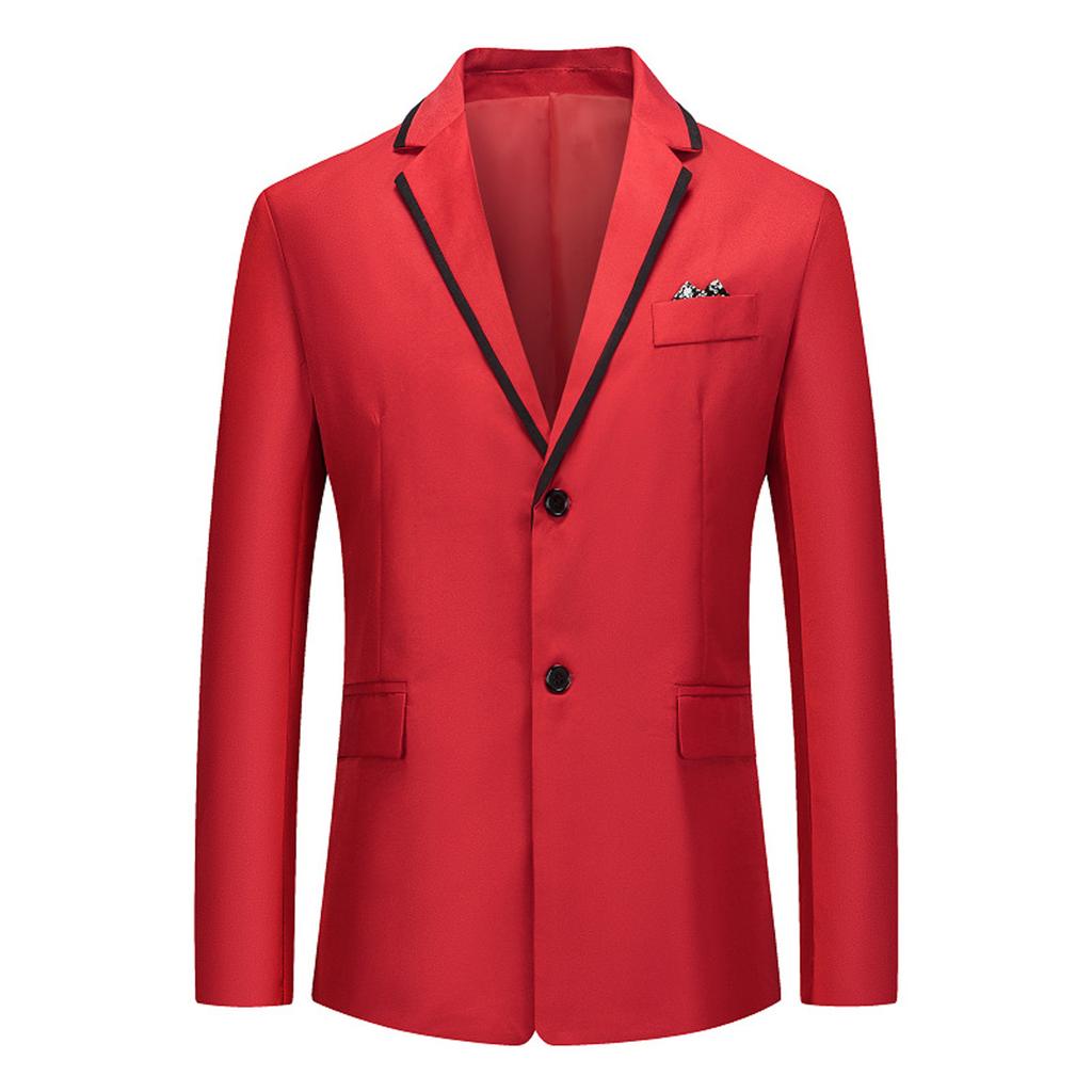 Men's Casual Business Wedding Long Sleeve Buttons Slim Fit Suit Coat Jacket