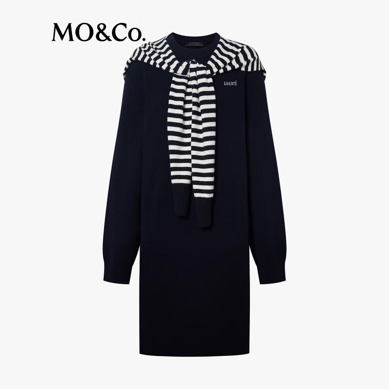 MO&Co. 100% Wool H-Line Mini Dress